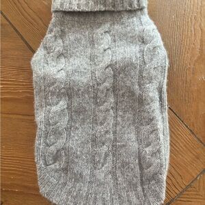 Quince Gray Cable Knit Dog Sweater